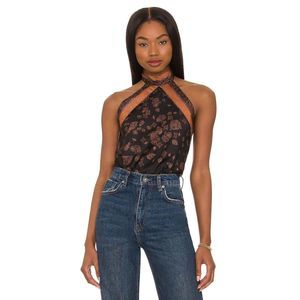 NEW Free People 1 Thing Bodysuit in Black Combo Size M REVOLVE MSRP $68